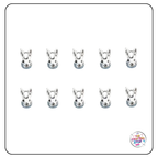 Metal Easter Bunny Head Charms