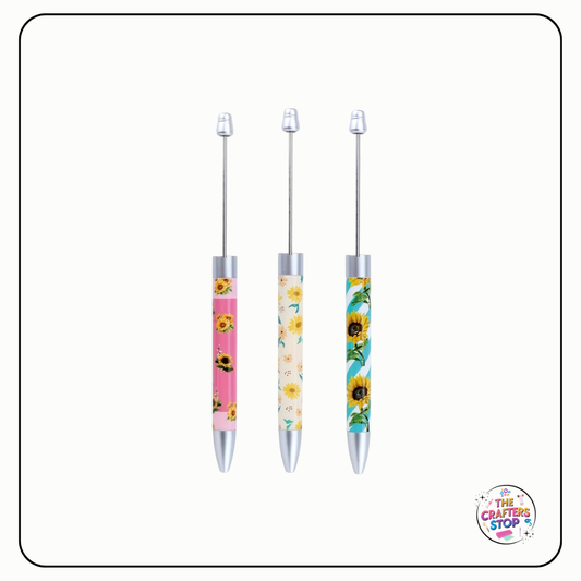 Sunflower Long DIY Beadeable Pens (3 Colours)
