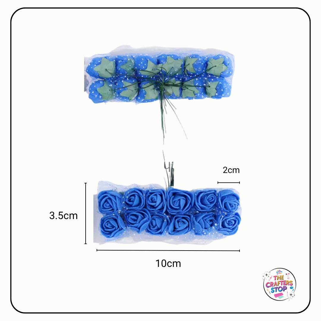 Handmade Foam Roses Flowers with Stems