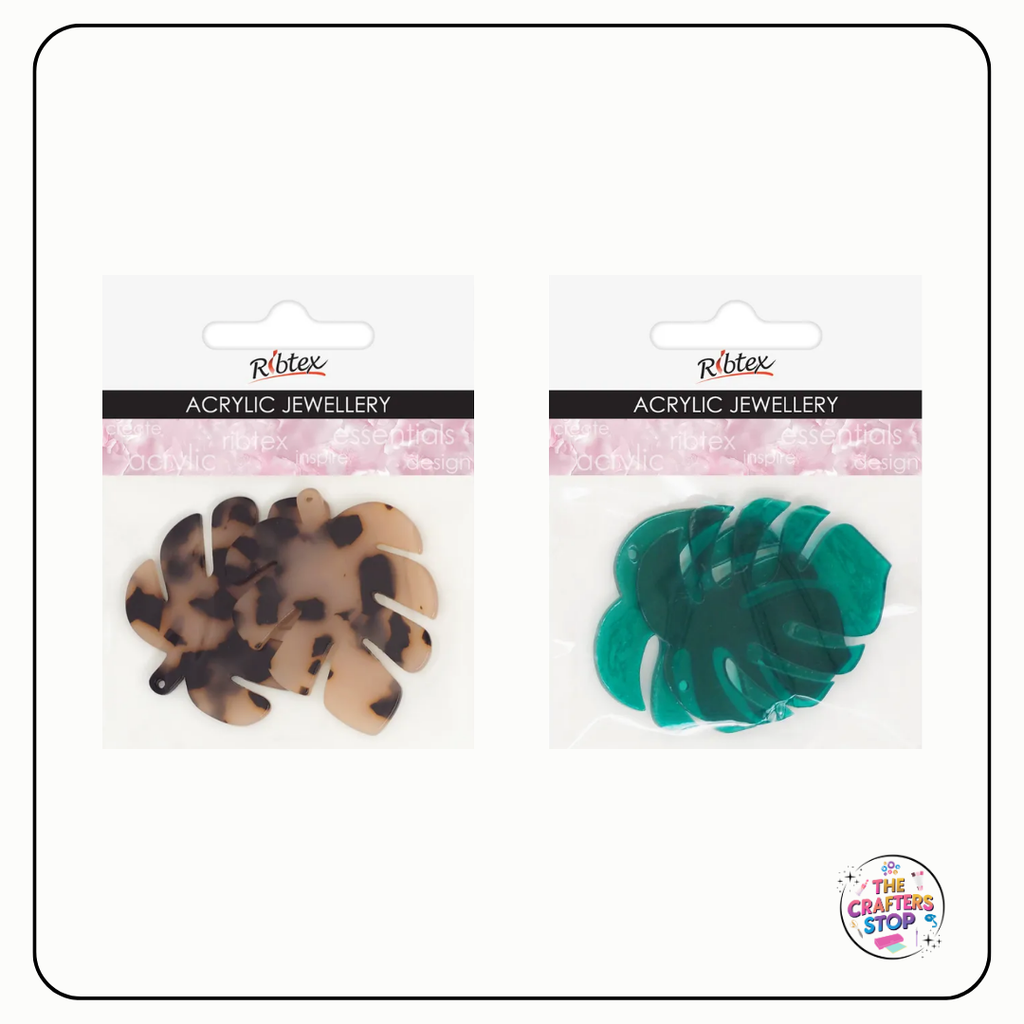 Acrylic Monstera Shaped Blanks (2Pk)