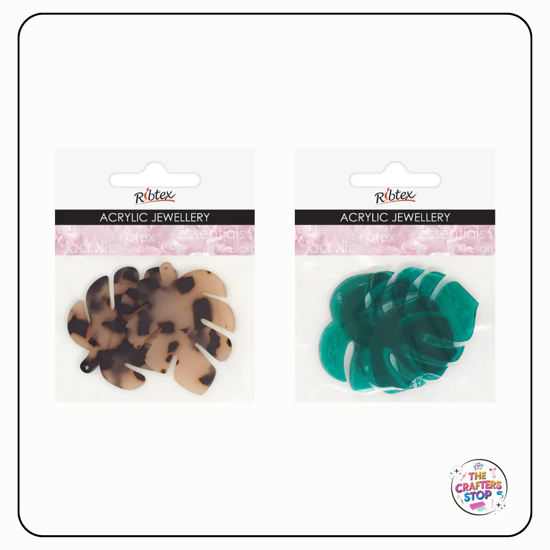 Acrylic Monstera Shaped Blanks (2Pk)