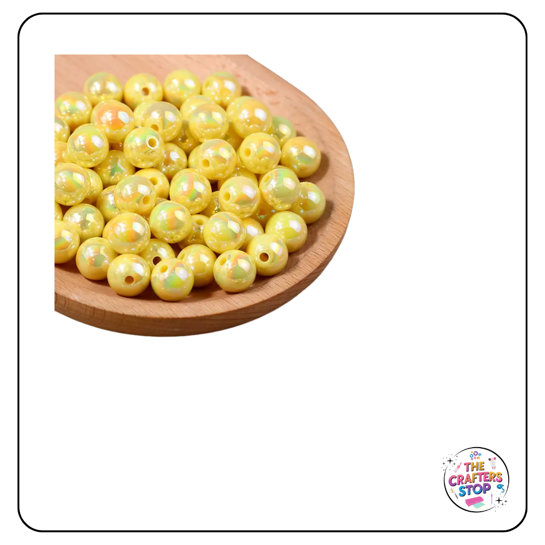 Large Acrylic Iridescent Beads - 14.5mm