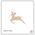 Christmas Wooden Cutout Shapes - Leaping Reindeer