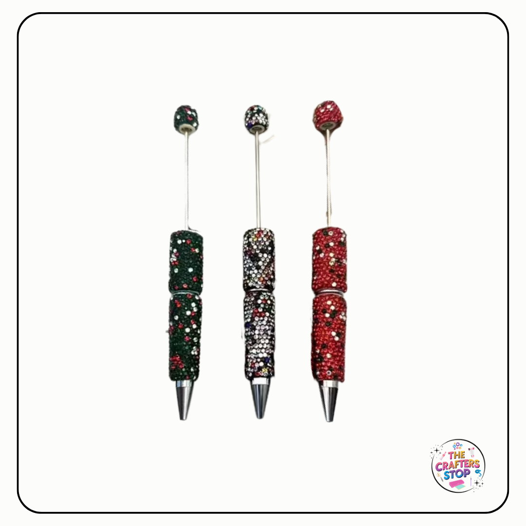 Bling Rhinestone DIY Beadeable Pens (Speckled)