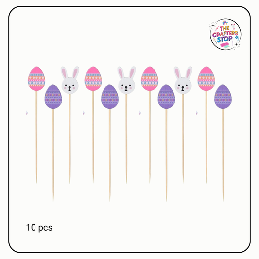 Easter Themed Wooden Picks