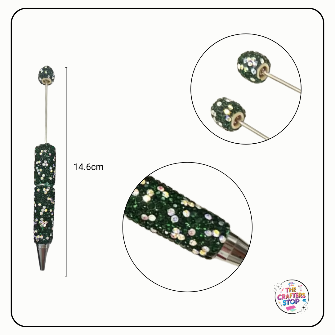 Bling Rhinestone DIY Beadeable Pens (Green)