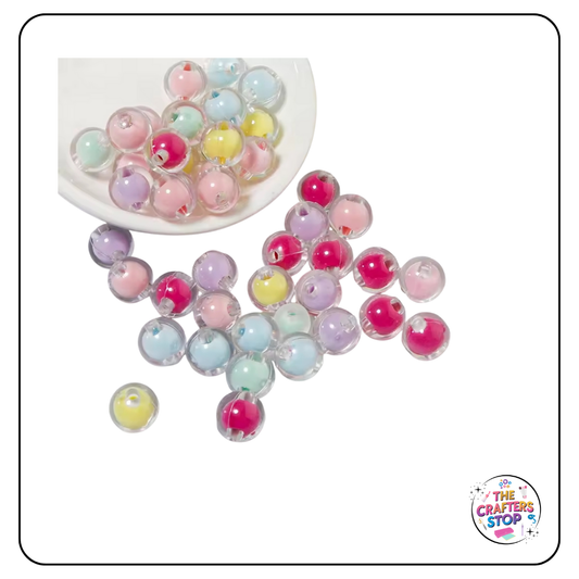 Acrylic Round Transparent Beads - 10mm