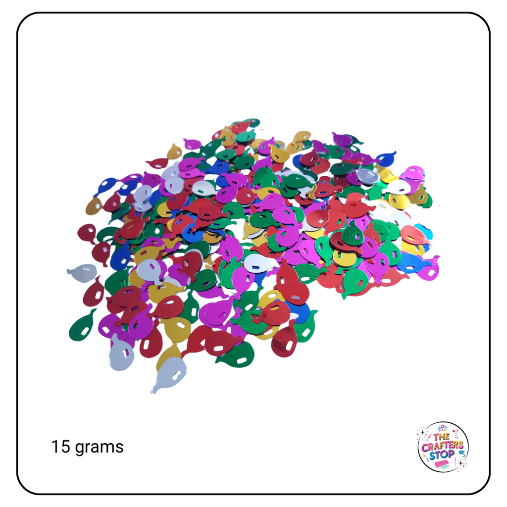 PVC Balloon Shaped Sequin Add-ins 15g