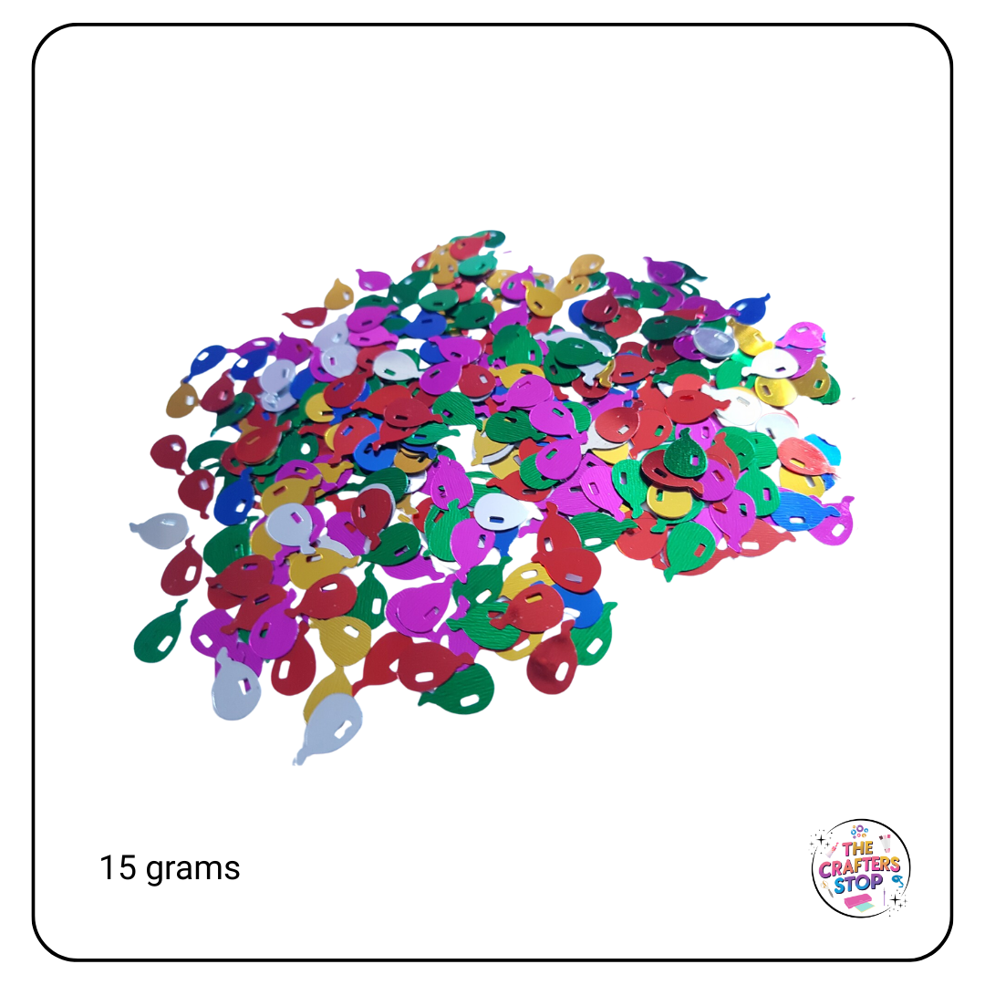 PVC Balloon Shaped Sequin Add-ins 15g