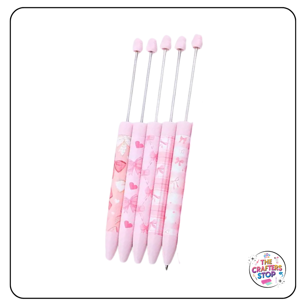 Pink Bow DIY Beadeable Pens