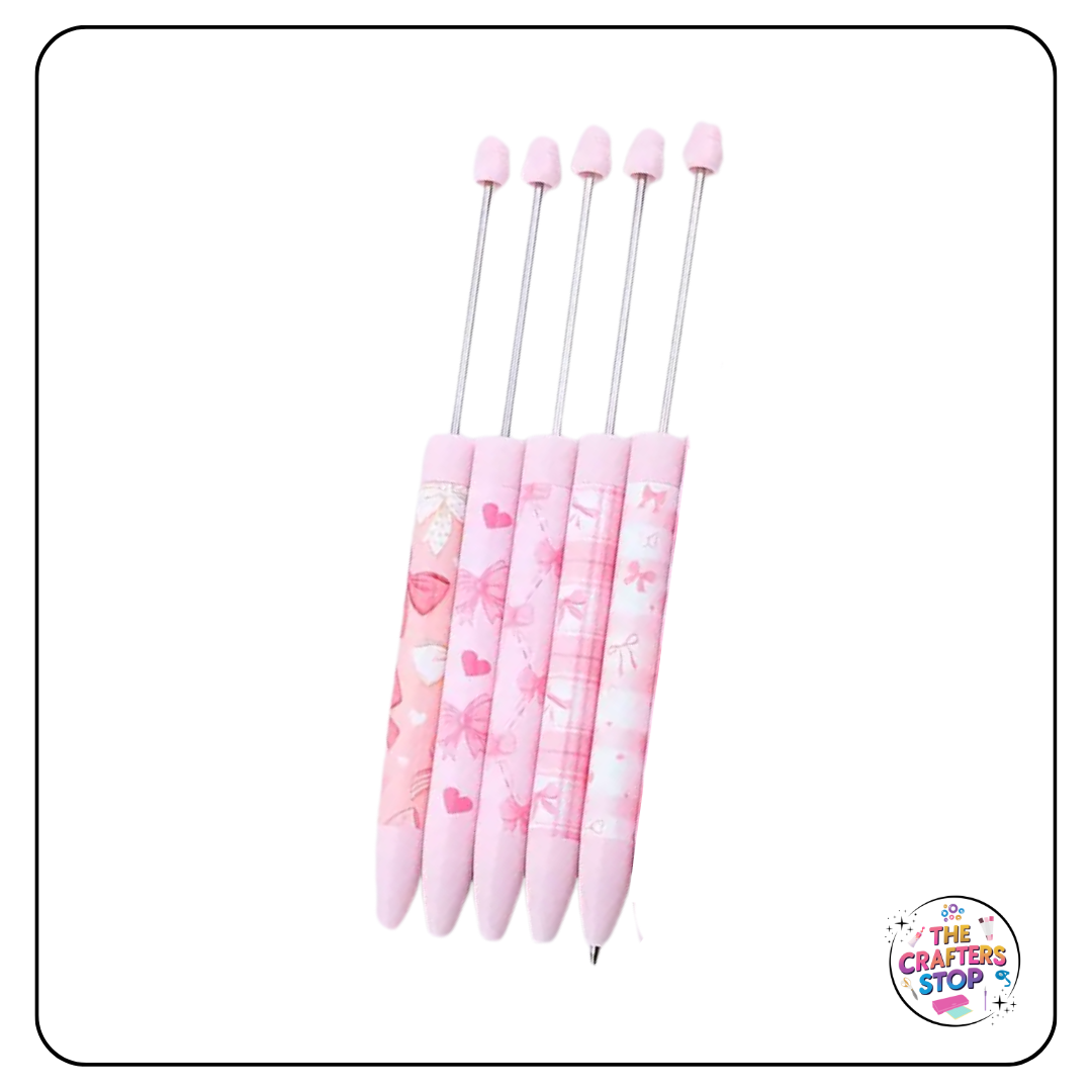 Pink Bow DIY Beadeable Pens