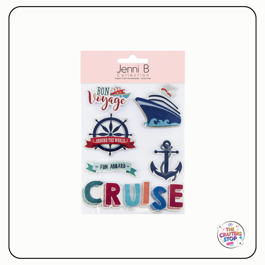 Jenni B Cruise Themed Scrapbooking Stickers