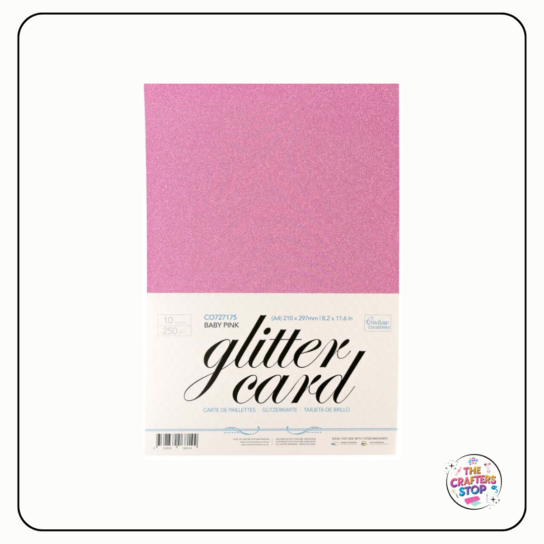 250gsm A4 Glitter Card - Assorted Colours