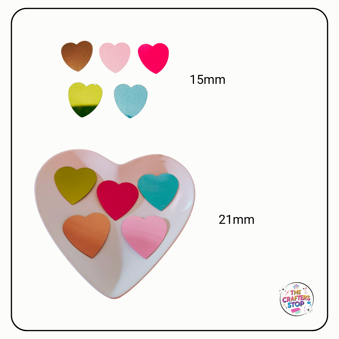 PVC Hearts Sequin Add-ins 25g (2 Sizes)