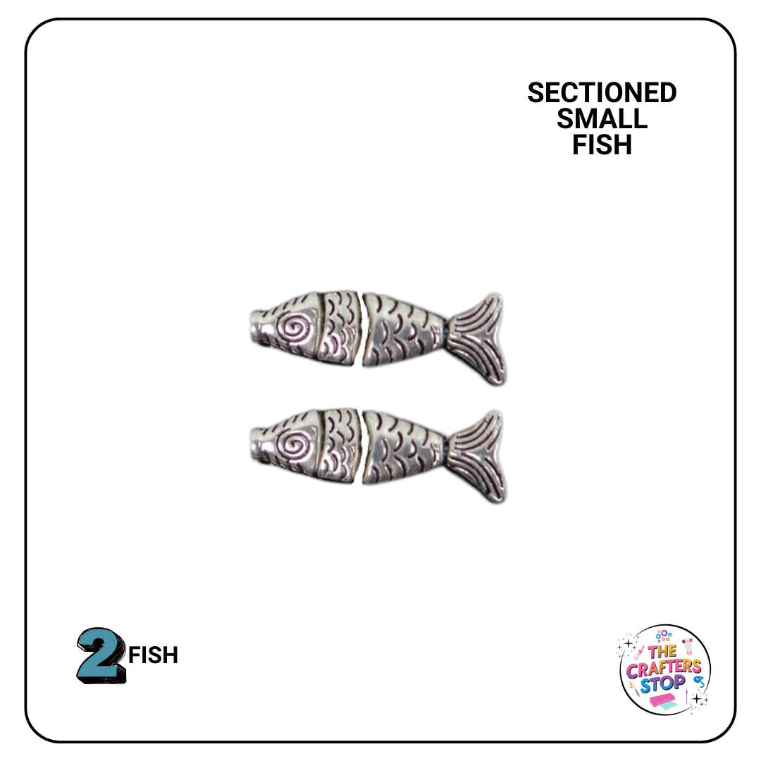 Metal Silver Fish Beads (Assorted designs)