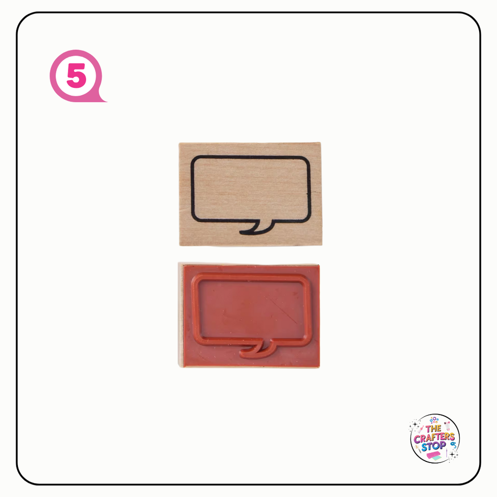 Wooden Word/Speech Bubble Stamps