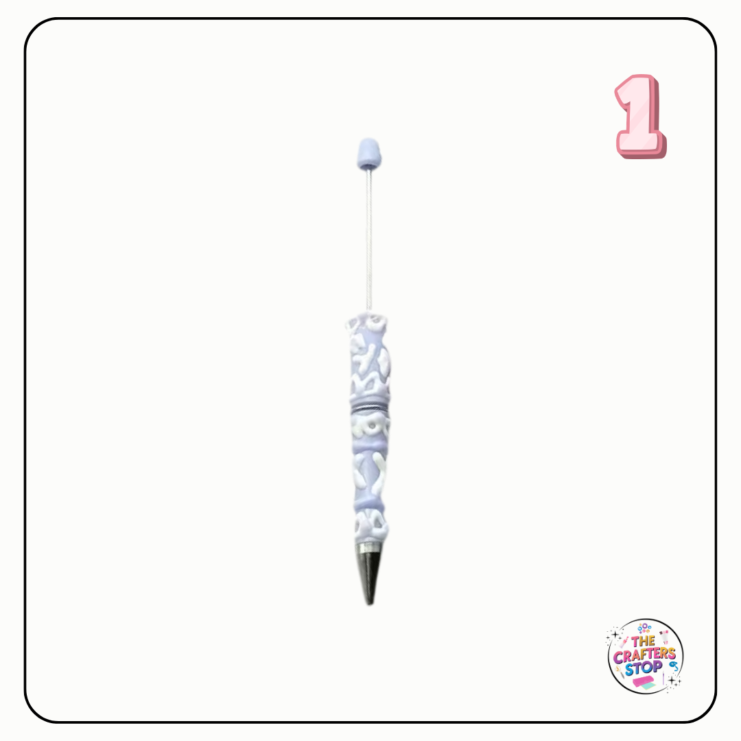 Creative Cream Hand-Painted DIY Beadeable Pen