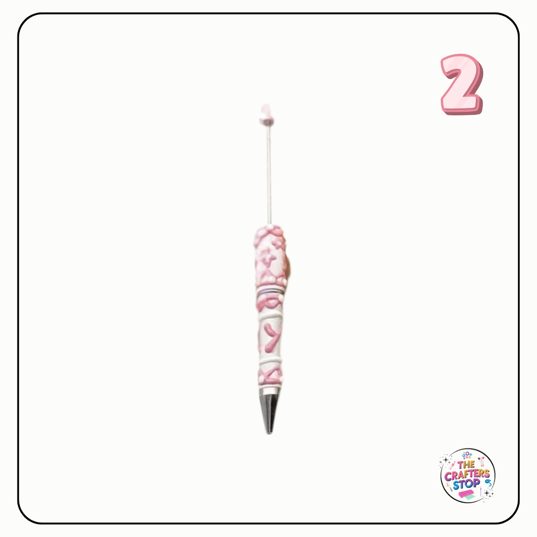 Creative Cream Hand-Painted DIY Beadeable Pen