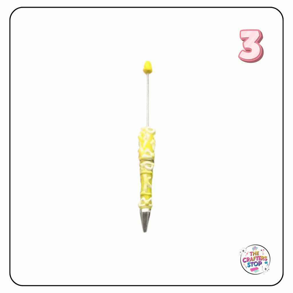 Creative Cream Hand-Painted DIY Beadeable Pen