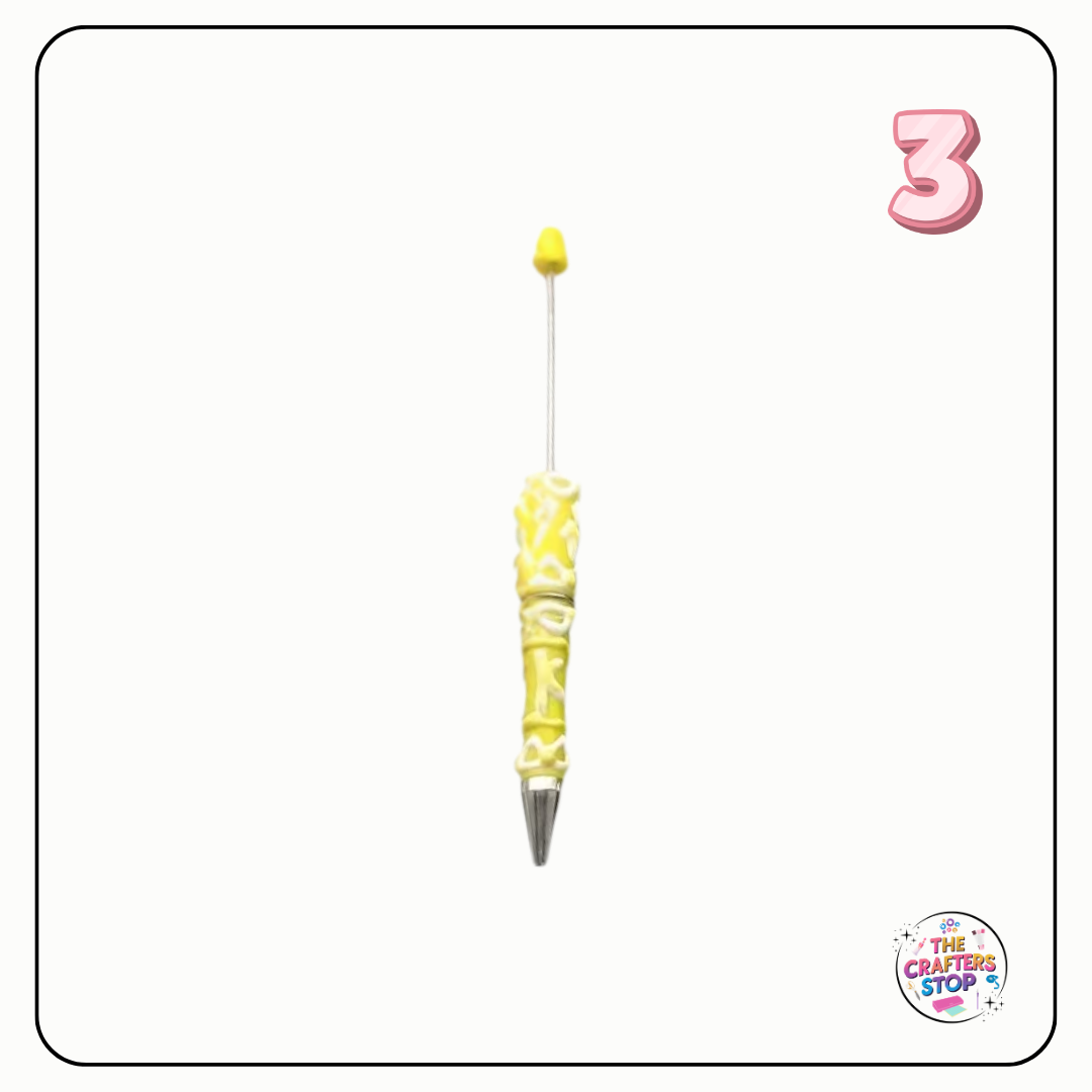 Creative Cream Hand-Painted DIY Beadeable Pen