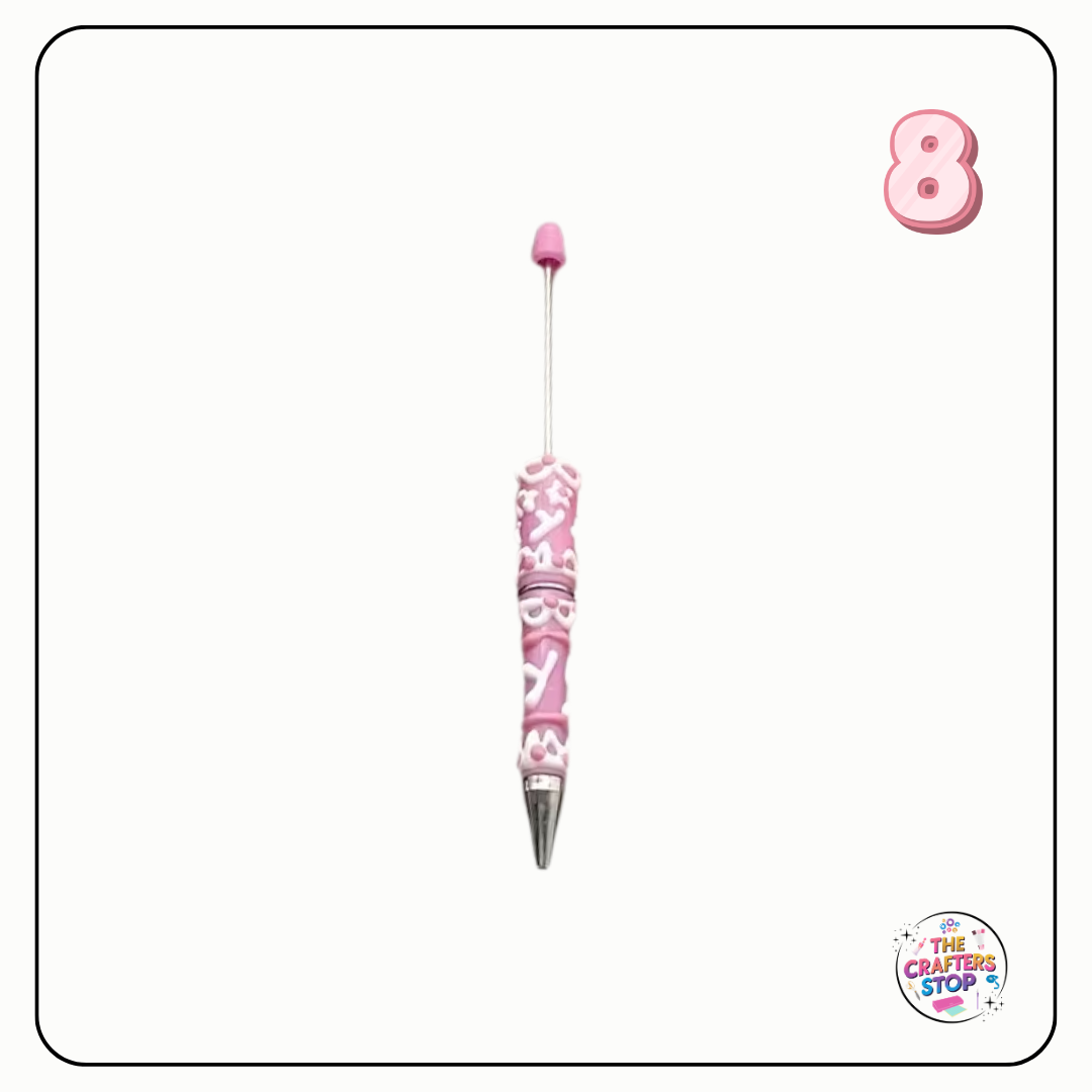 Creative Cream Hand-Painted DIY Beadeable Pen