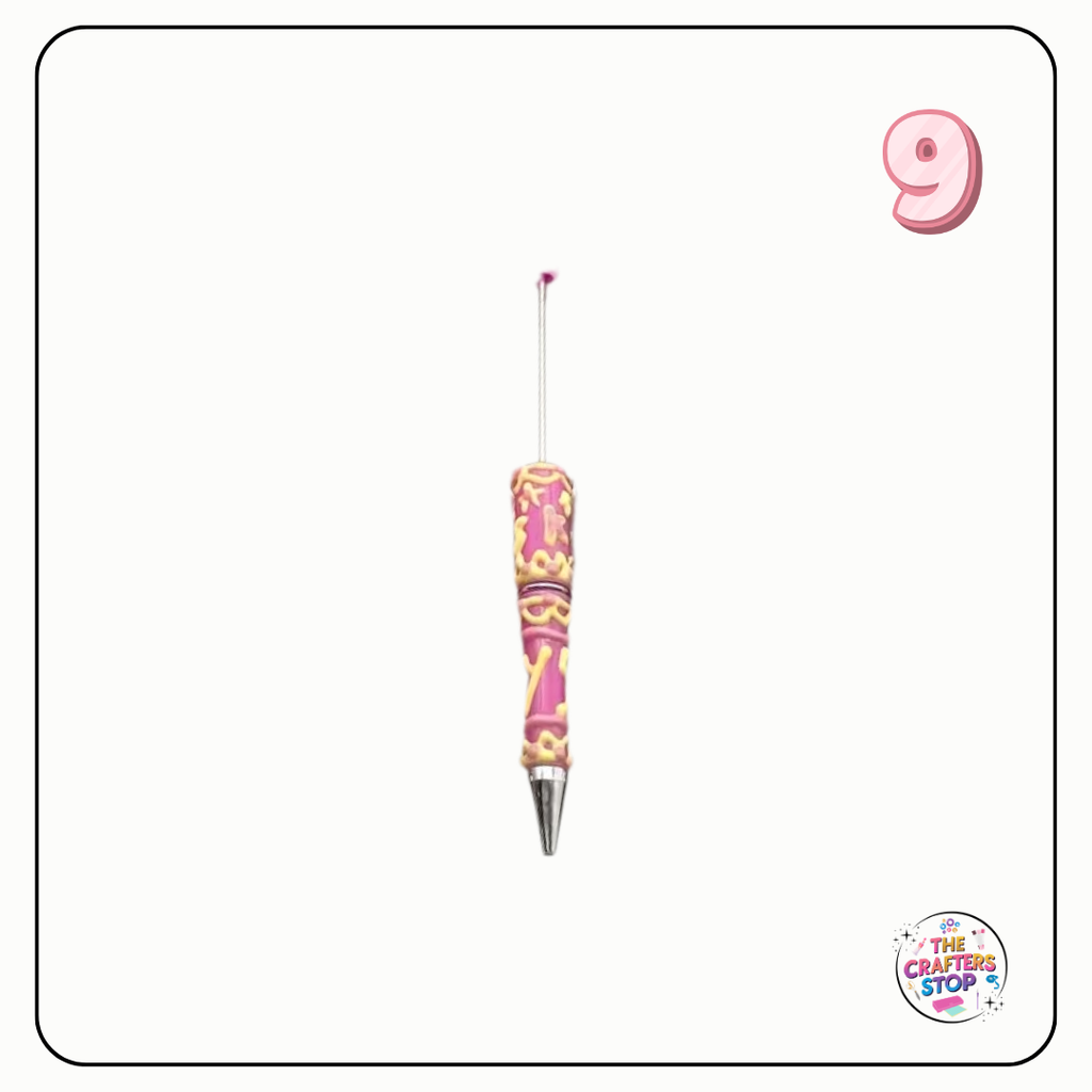 Creative Cream Hand-Painted DIY Beadeable Pen