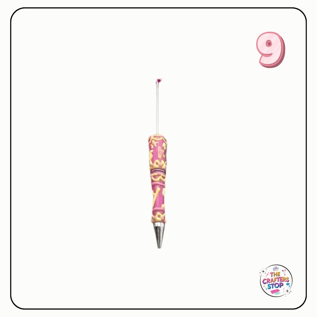 Creative Cream Hand-Painted DIY Beadeable Pen