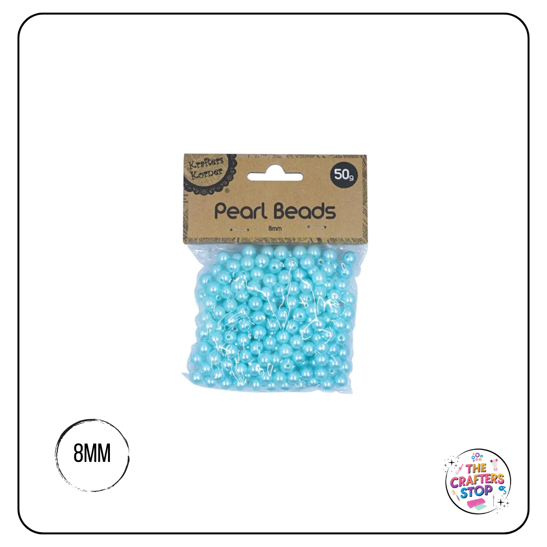 8mm Round Pearl Beads