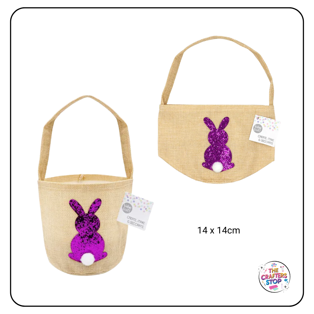 Mini Glitter Bunny Basket/Bag