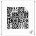 Self Adhesive Vinyl Pattern Roll - Black/White Moroccan Tiles