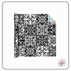 Self Adhesive Vinyl Pattern Roll - Black/White Moroccan Tiles