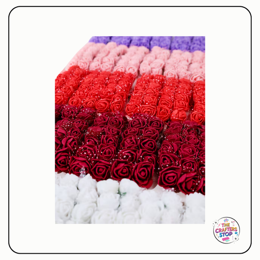 Handmade Foam Roses Flowers with Stems