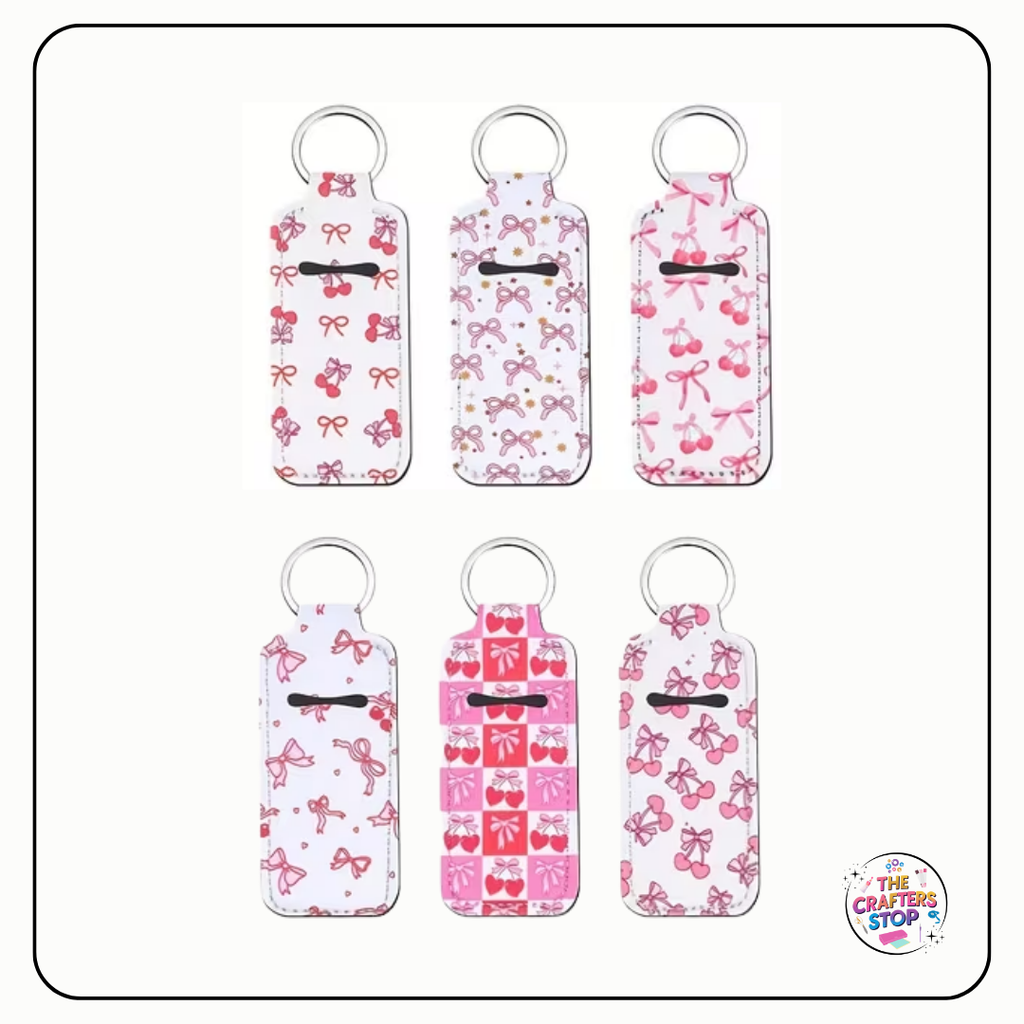 Pink Bow/Cherry Themed Chapstick/Lipbalm Holders