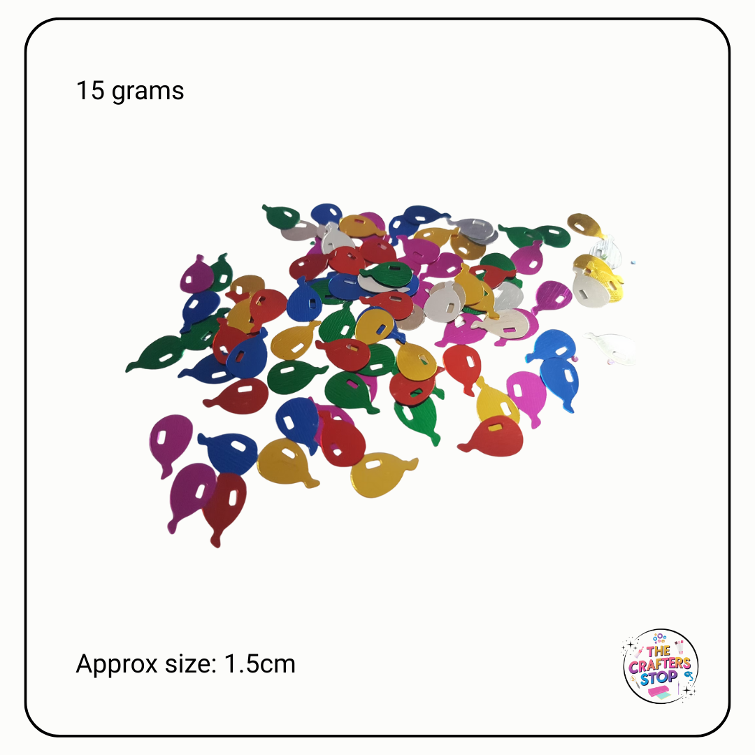 PVC Balloon Shaped Sequin Add-ins 15g