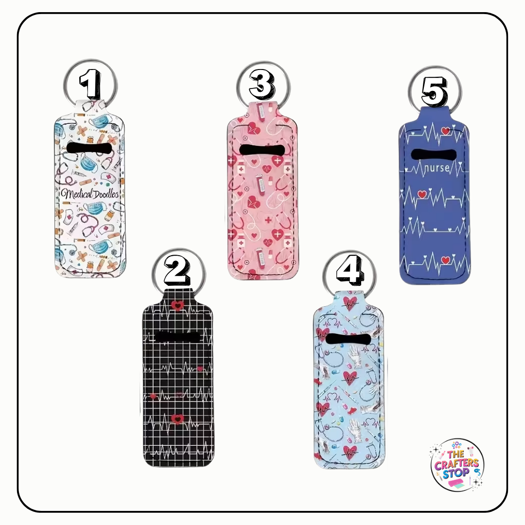 Medical Themed Chapstick Holder Keyring
