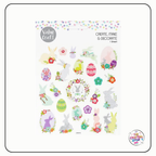 Glitter Easter Scrapbooking Sticker Sheet