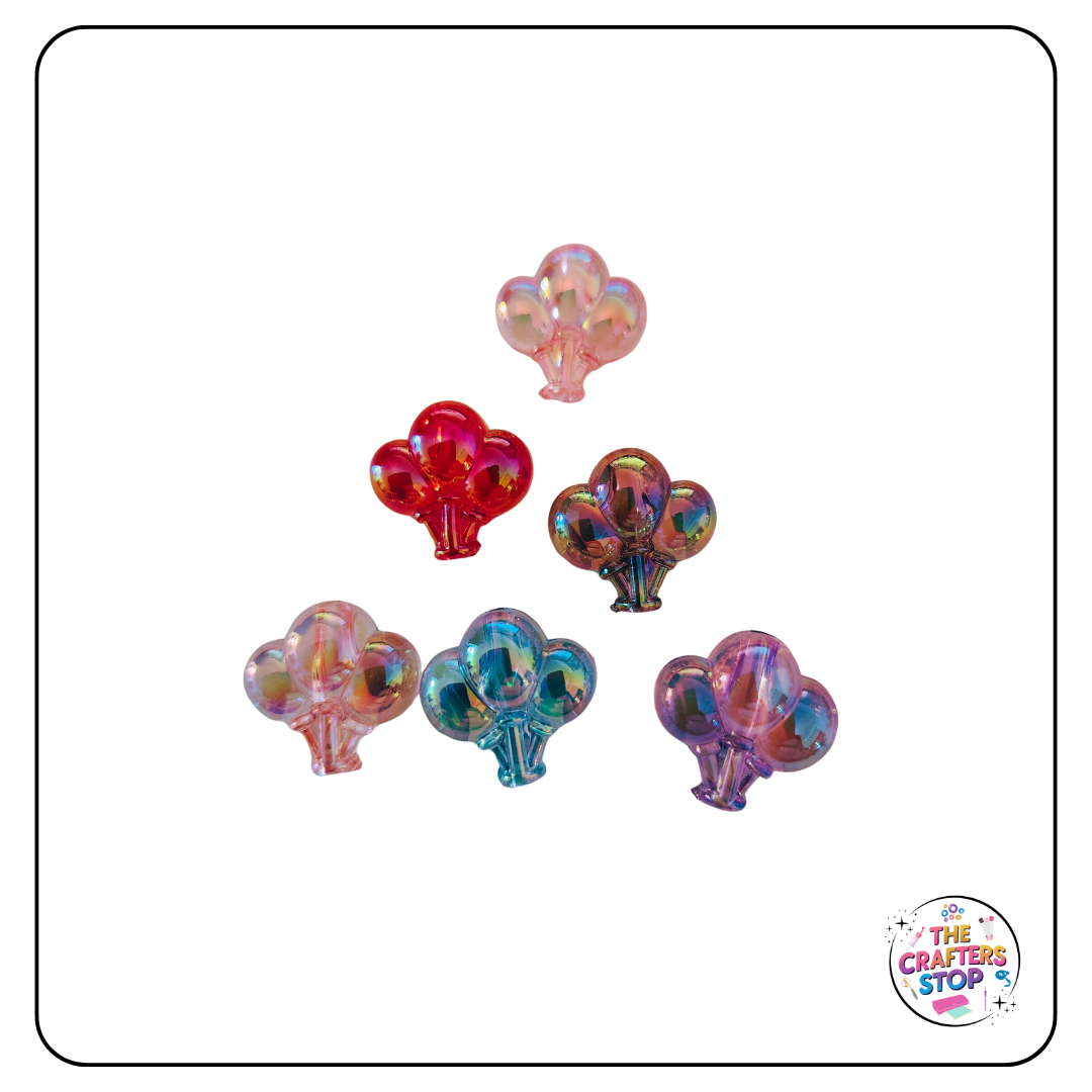 Large Acrylic Iridescent Balloon Beads - Perfect for DIY Pens