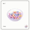 Mixed Coloured Silicone Bead Mixes - 12mm