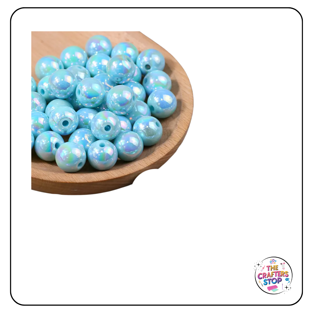Large Acrylic Iridescent Beads - 14.5mm