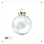 8cm Clear Christmas Baubles