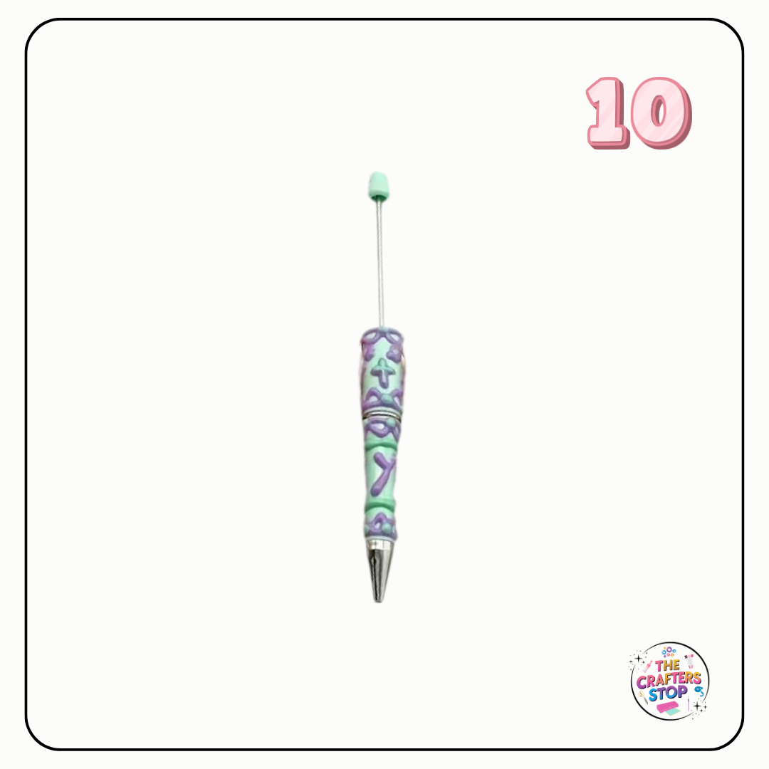 Creative Cream Hand-Painted DIY Beadeable Pen