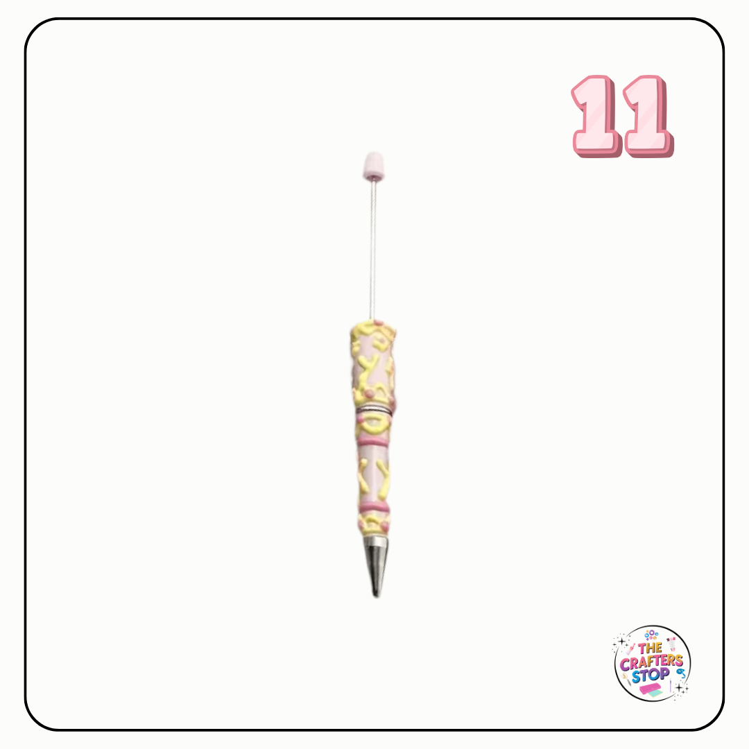 Creative Cream Hand-Painted DIY Beadeable Pen