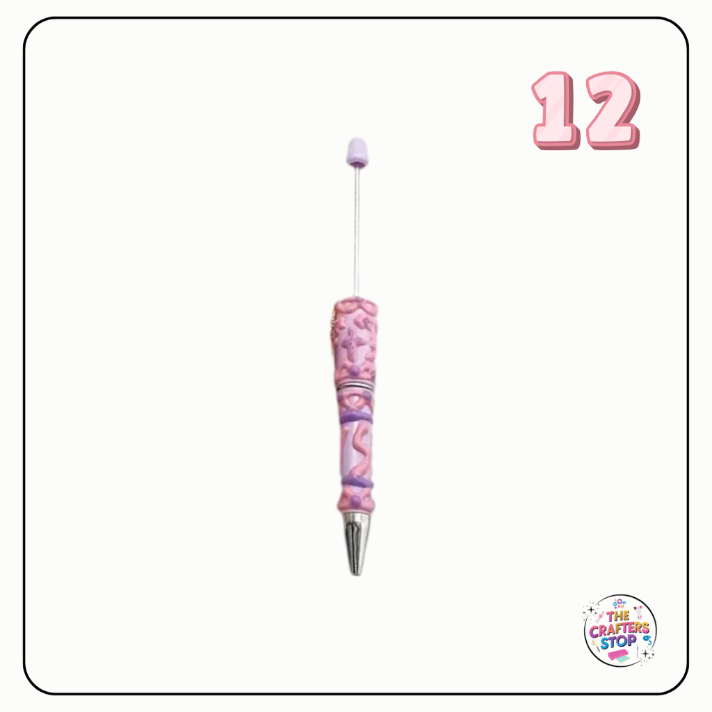 Creative Cream Hand-Painted DIY Beadeable Pen
