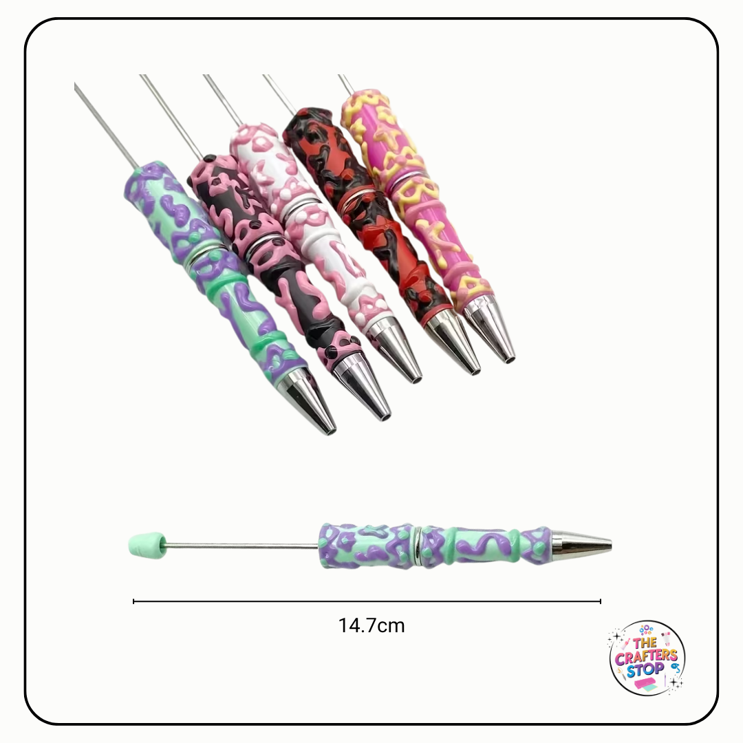 Creative Cream Hand-Painted DIY Beadeable Pen