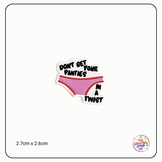 Funny "Panties in a Twist" Saying Focal Beads