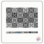 Self Adhesive Vinyl Pattern Roll - Black/White Moroccan Tiles
