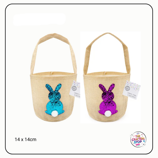 Mini Glitter Bunny Basket/Bag