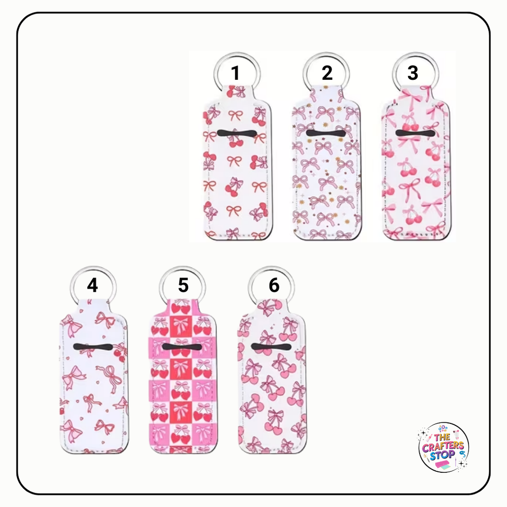 Pink Bow/Cherry Themed Chapstick/Lipbalm Holders