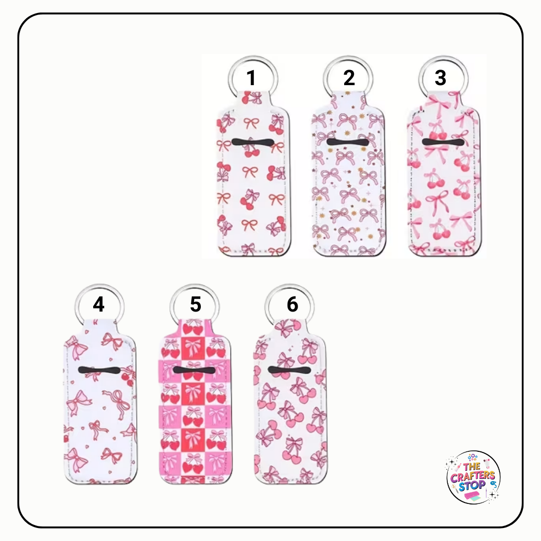 Pink Bow/Cherry Themed Chapstick/Lipbalm Holders