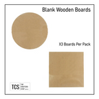 Natural Wooden DIY Boards - Square or Round
